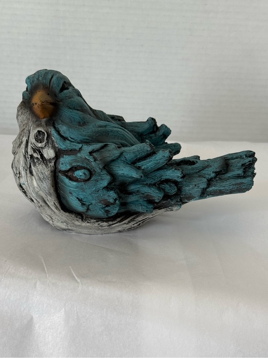 Other - Resin Blue and Grey Bird Figurine for Indoor or Outdoor Use